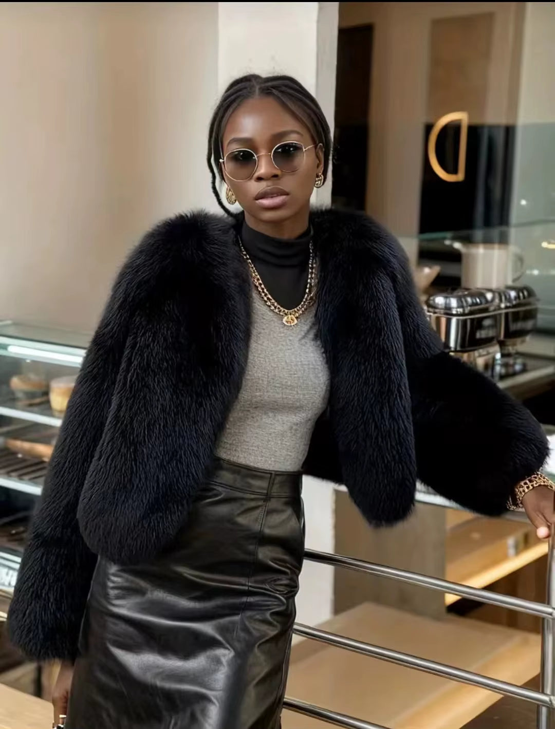 Manteau fourrure synthétique – effet luxe instantané