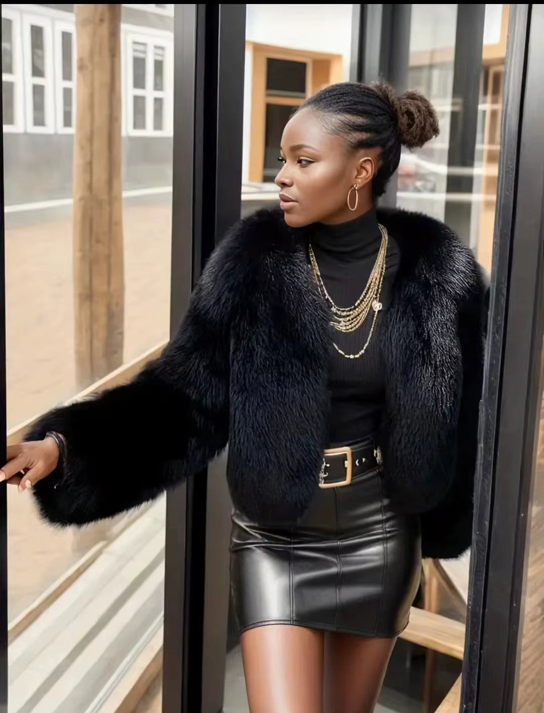 Manteau fourrure synthétique – effet luxe instantané