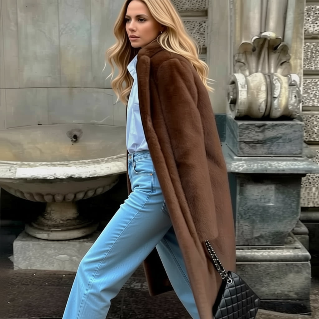 Manteau douceur luxe-Élégance haut de gamme